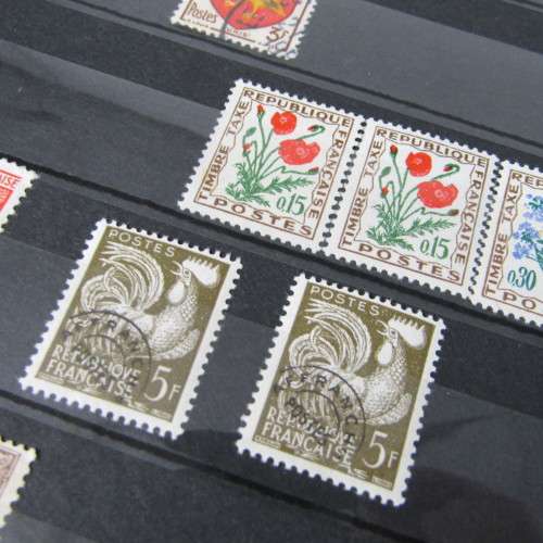 France & Colonies 32 Page Stamp album with decent French stamp